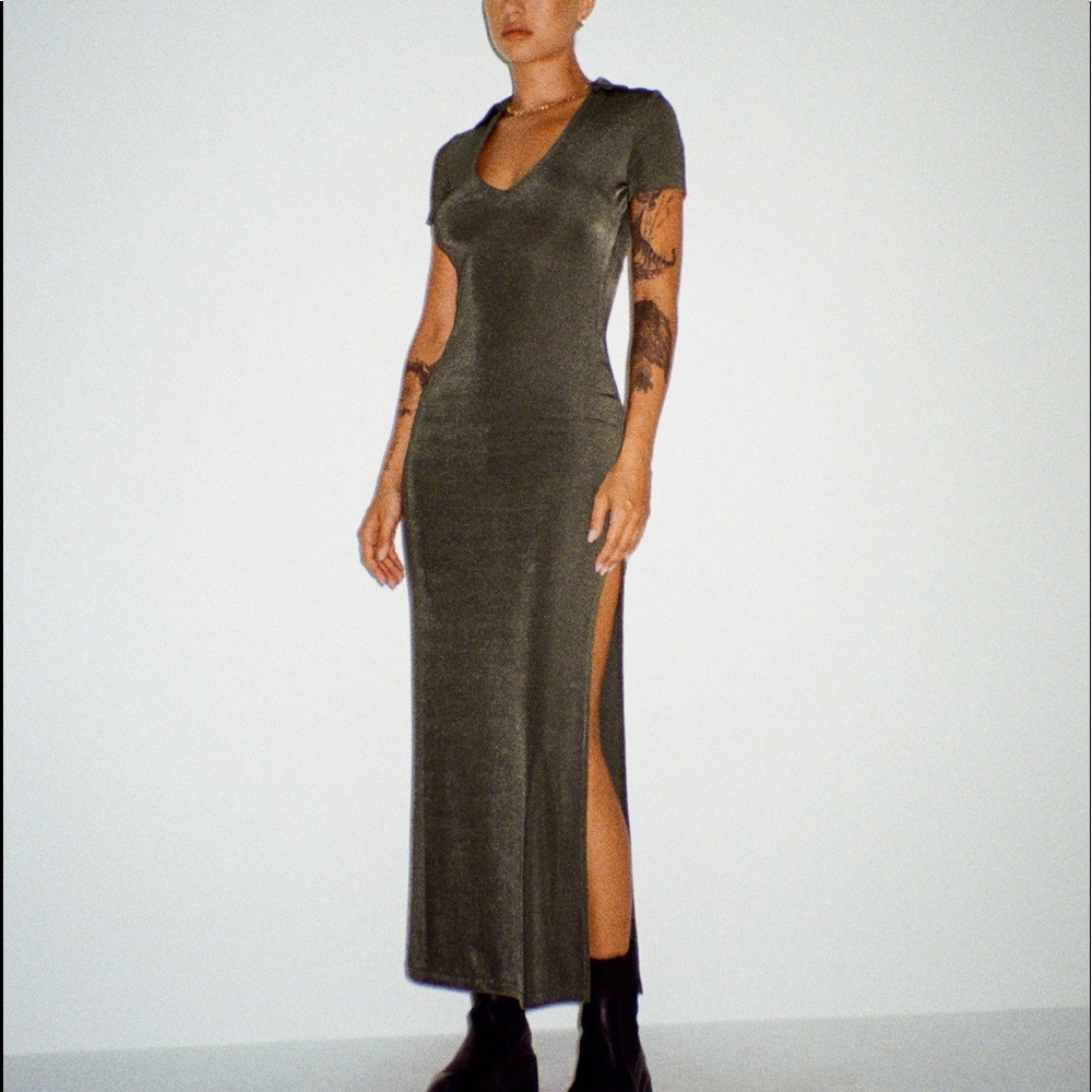 NWT | Motel Rocks | Savita Maxi Dress in Dark Olive